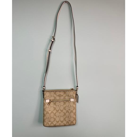 NWOT! Coach Mini Rowan File Crossbody With Adjustable Strap - Canvas - Picture 2 of 6